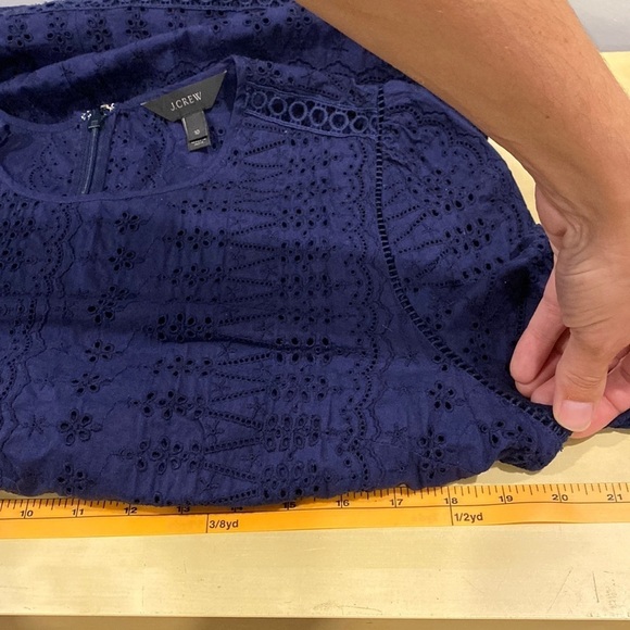 J. Crew • Eyelet Lace Flutter Hem Dress - Picture 14 of 15